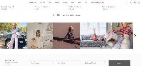 Joie-時尚女裝服飾購物網站⚑訂閱享優惠折扣